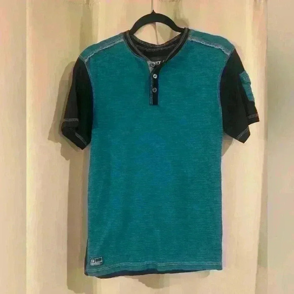 Men’s Blue Distortion T-Shirt - Picture 1 of 7